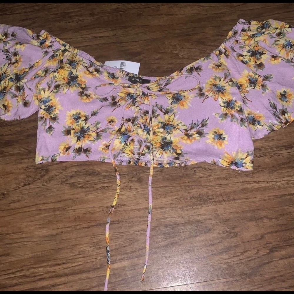 Forever 21 Floral Medium Crop Top